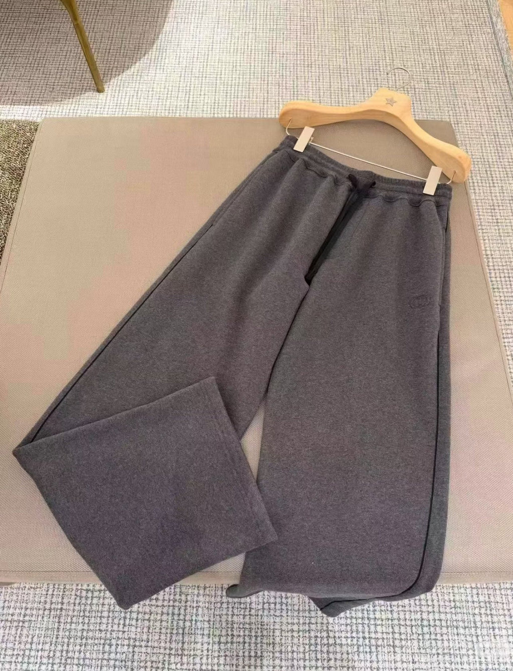 Dior 2025 Soft Trousers Grey Fleece fabric