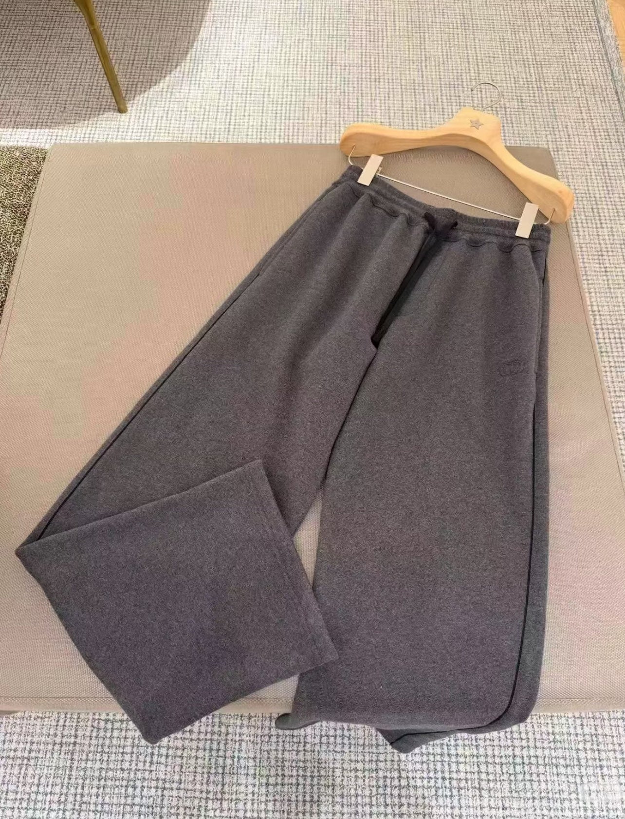 Dior 2025 Soft Trousers Grey Fleece fabric