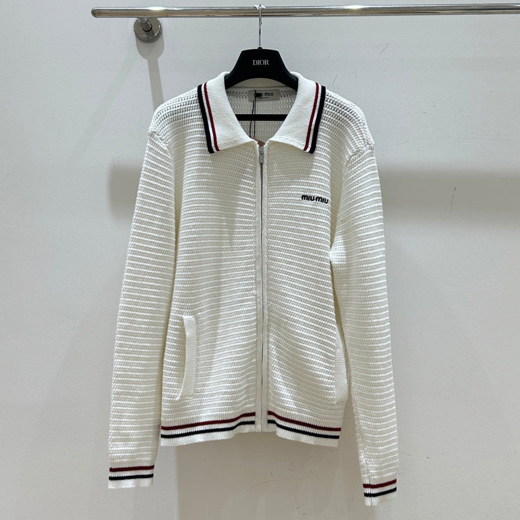 Miumiu 2025 Cardigan White Cotton