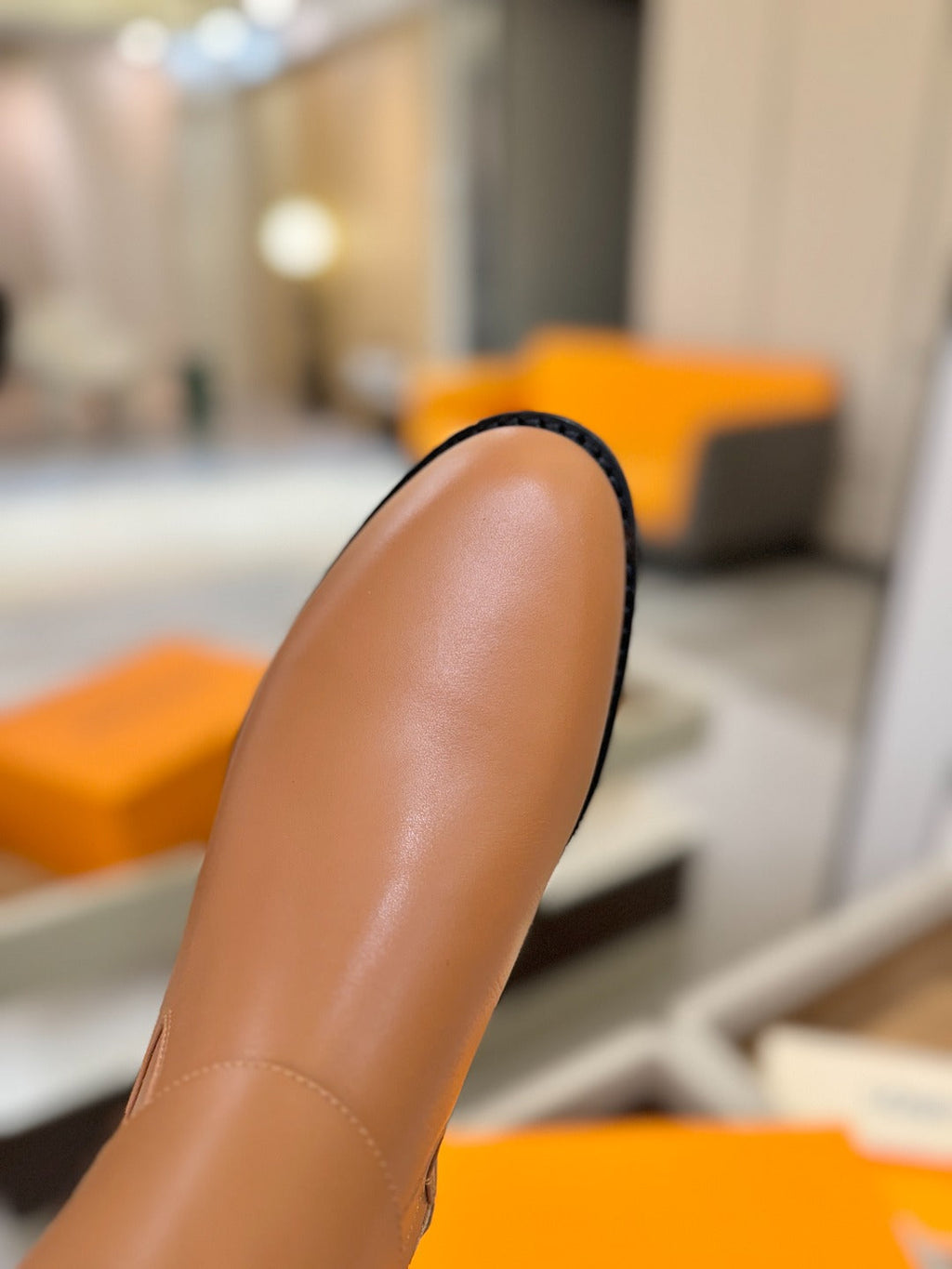 LV Midtown Flat Ankle Boot Light Brown Cowhide 574329