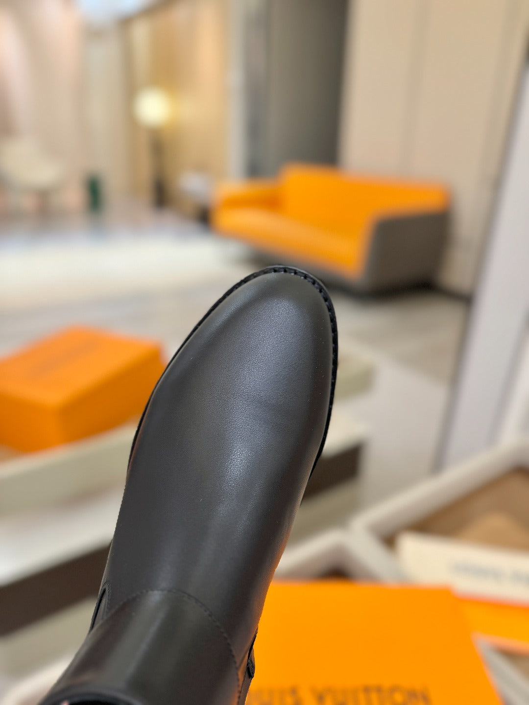 LV Midtown Flat Ankle Boot Black Cowhide 574331