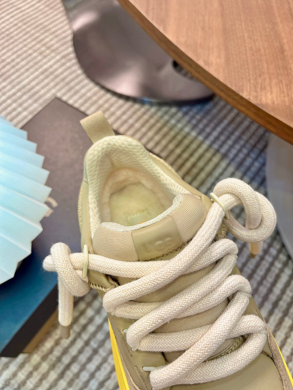 UGG Heritage Utility Sneakers Yellow Khahi Suede Cowhide