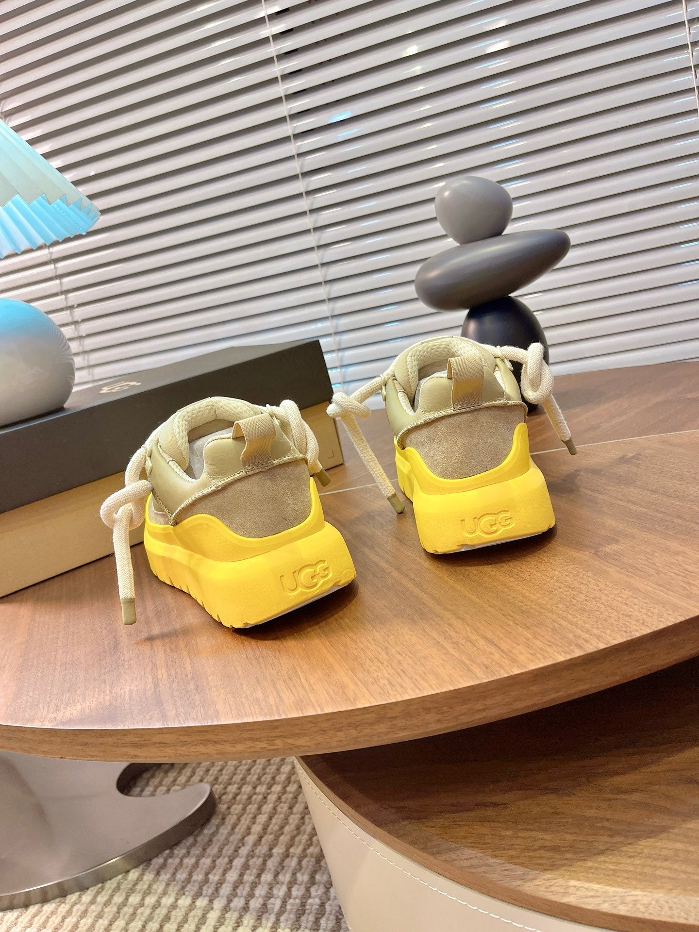 UGG Heritage Utility Sneakers Yellow Khahi Suede Cowhide