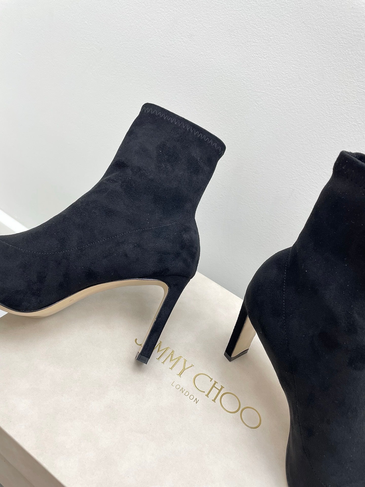 Jimmy Short Boots 85mm Black Suede 511611