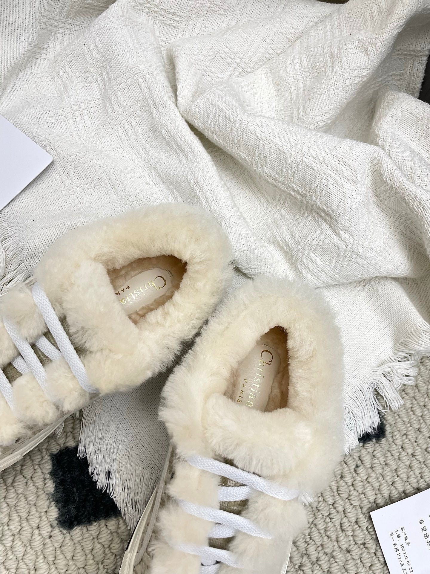 CD Walk'n Dior Platform Sneaker Khahi Beige Oblique Motif Fabric Wool