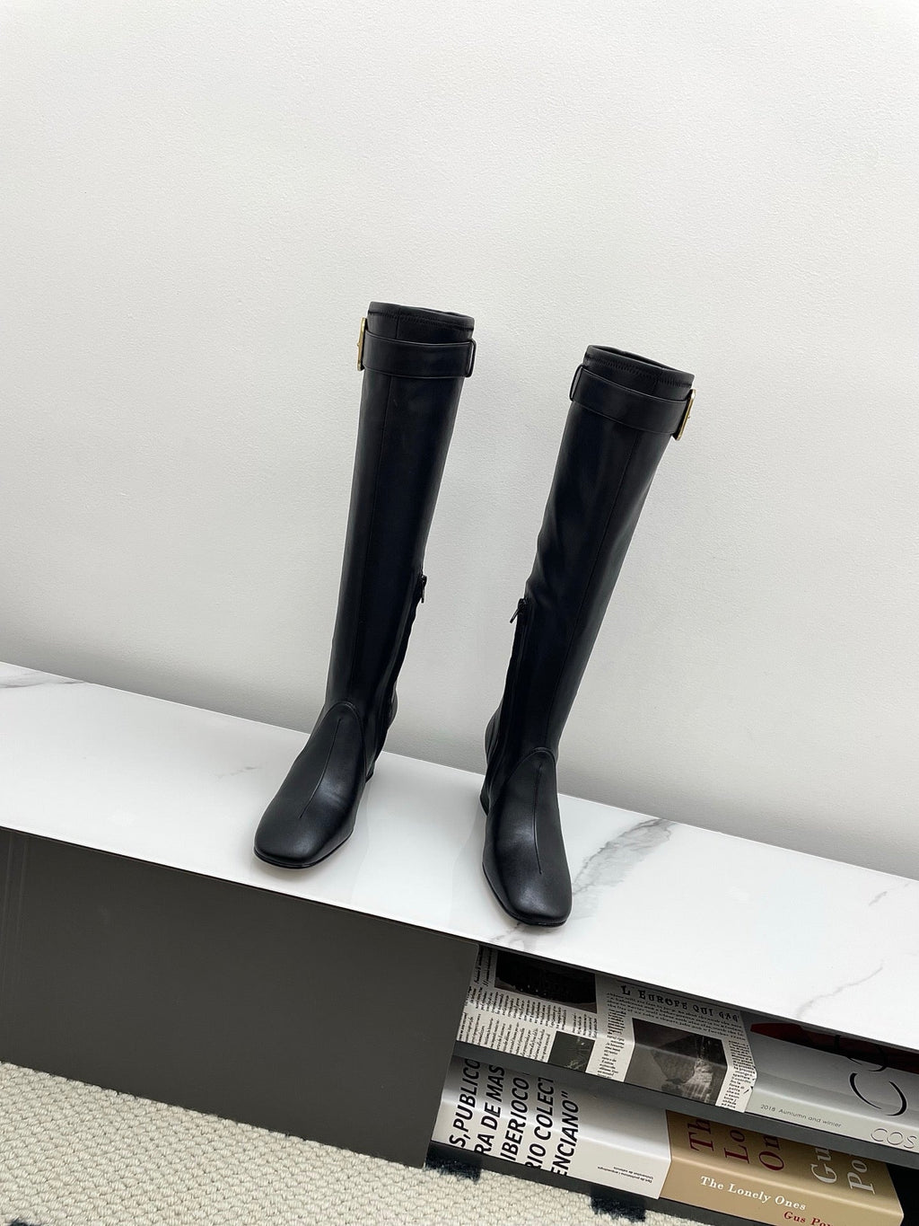 Miumiu 25 Long Boot Black Leather 549776