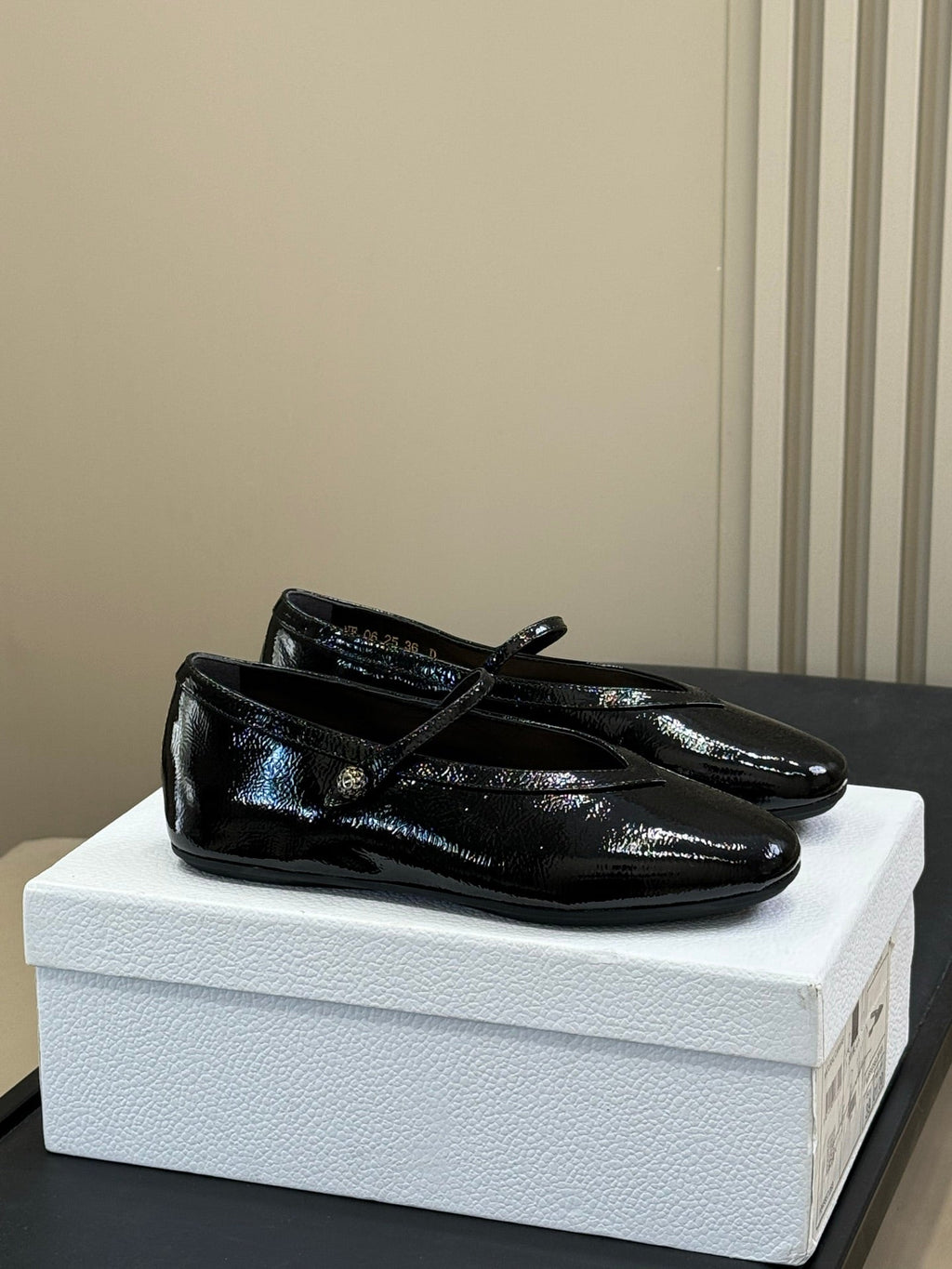 CD New Ballet Flat Black Patent Leather 561789
