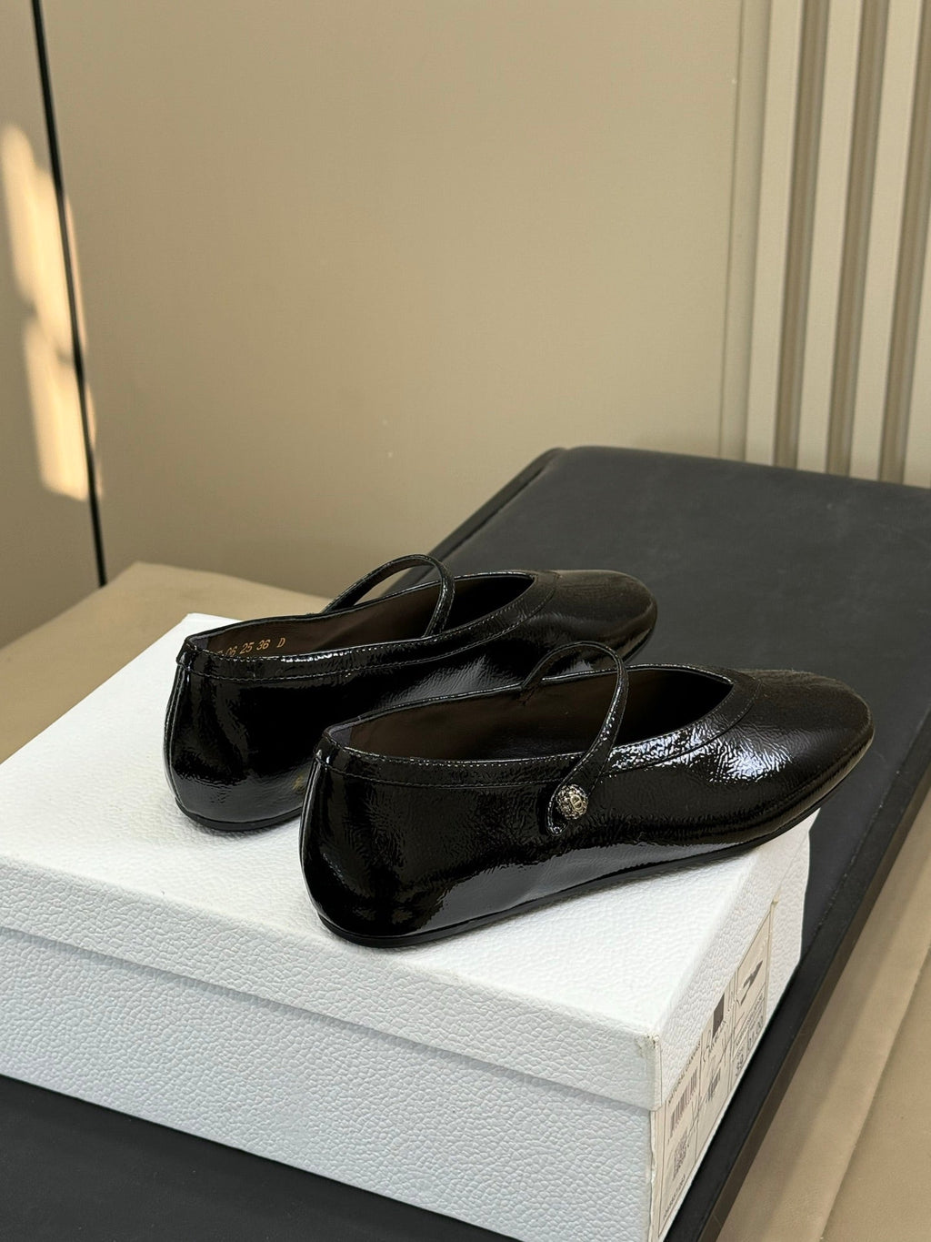 CD New Ballet Flat Black Patent Leather 561789
