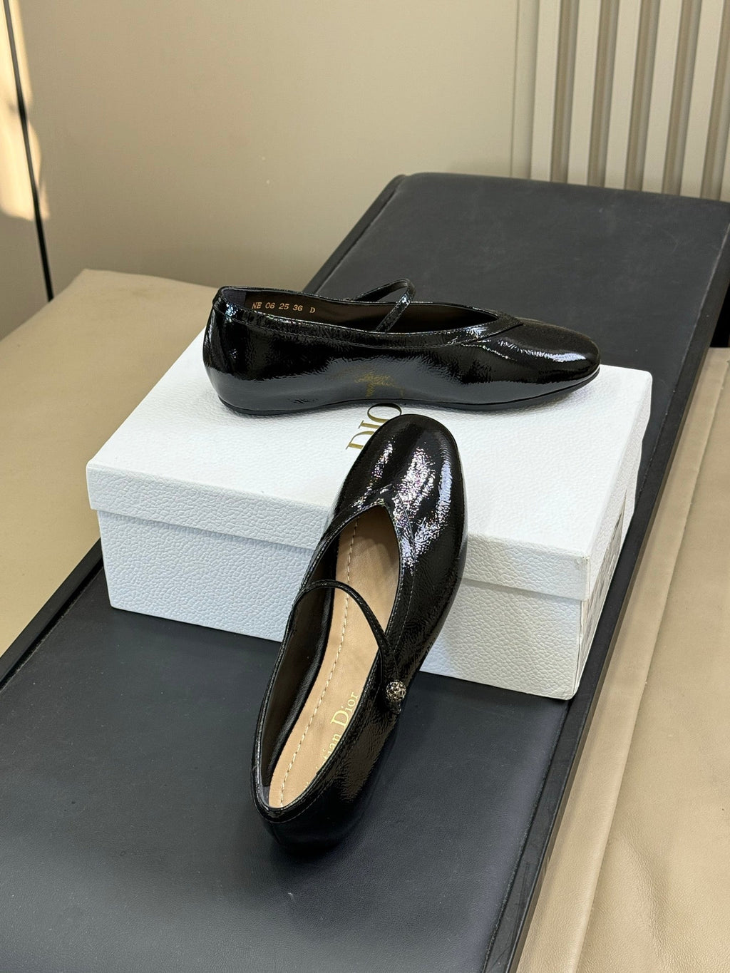 CD New Ballet Flat Black Patent Leather 561789
