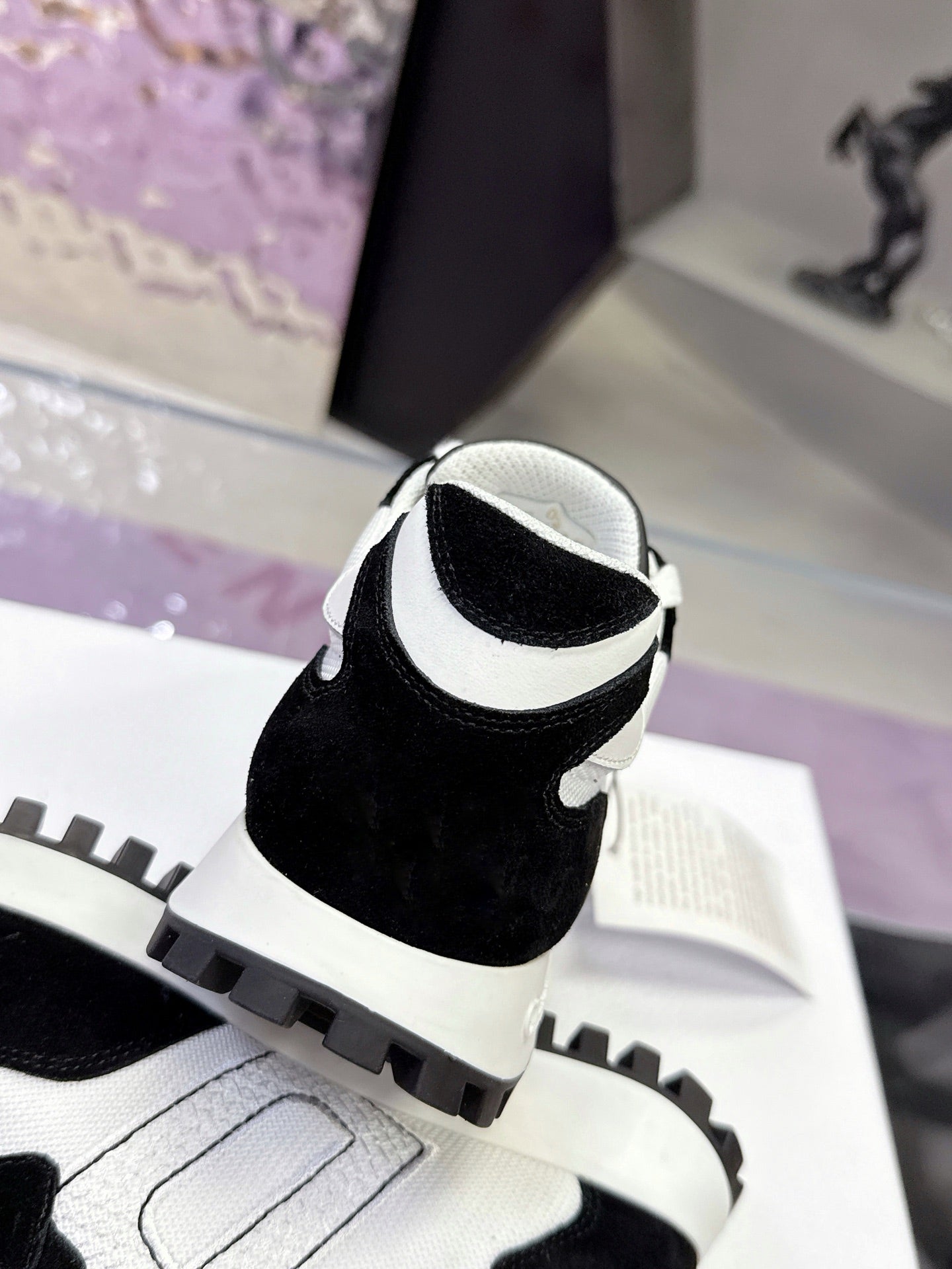 CD C'est Dior Sneaker Black White Mesh Suede Calfskin 546579