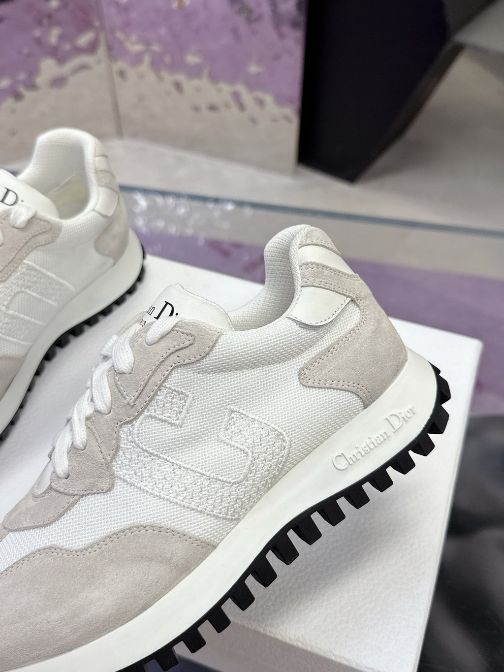 CD C'est Dior Sneaker White Mesh Suede Calfskin 546580