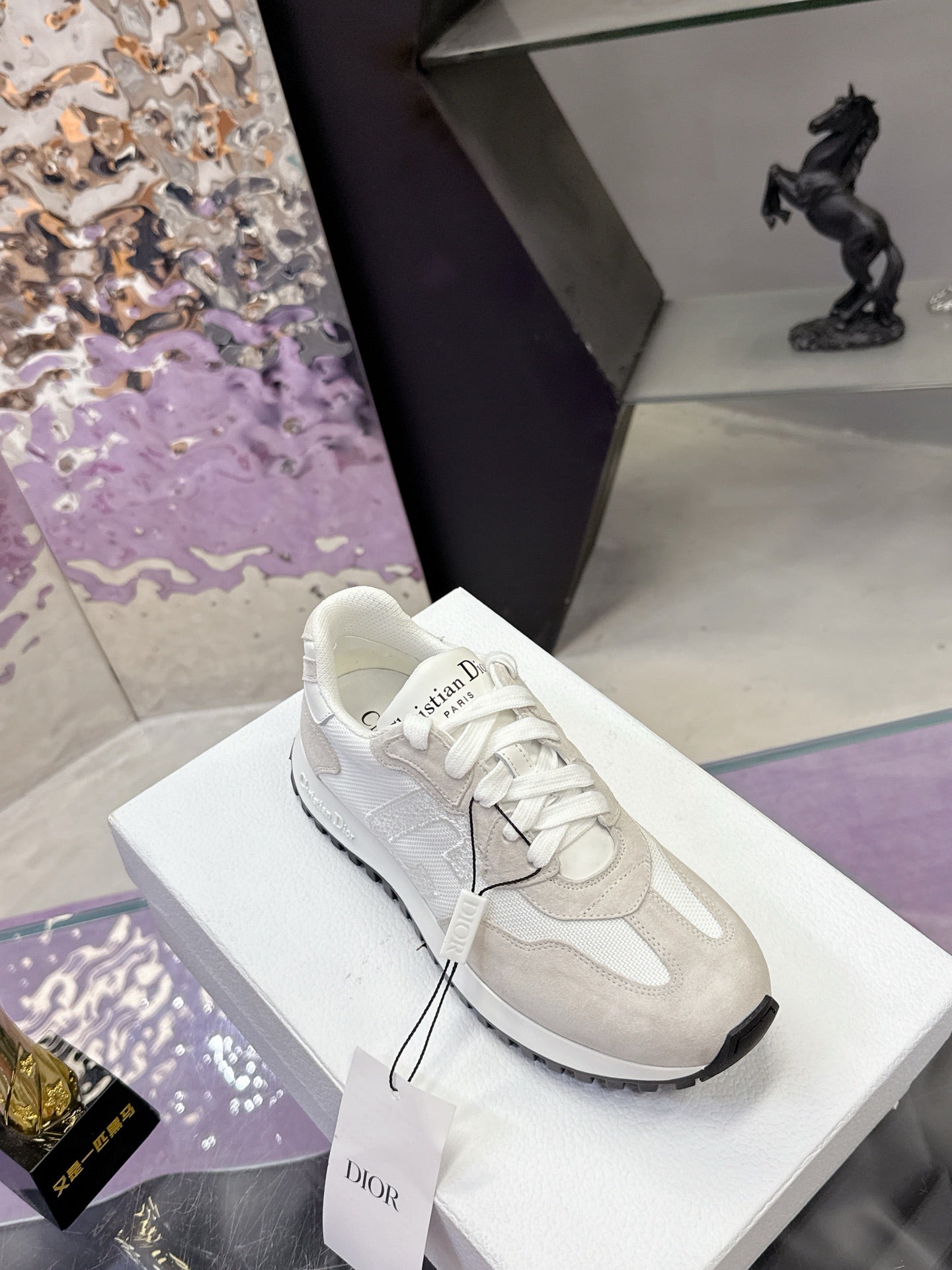 CD C'est Dior Sneaker White Mesh Suede Calfskin 546580