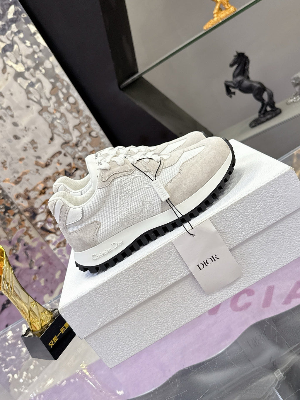 CD C'est Dior Sneaker White Mesh Suede Calfskin 546580