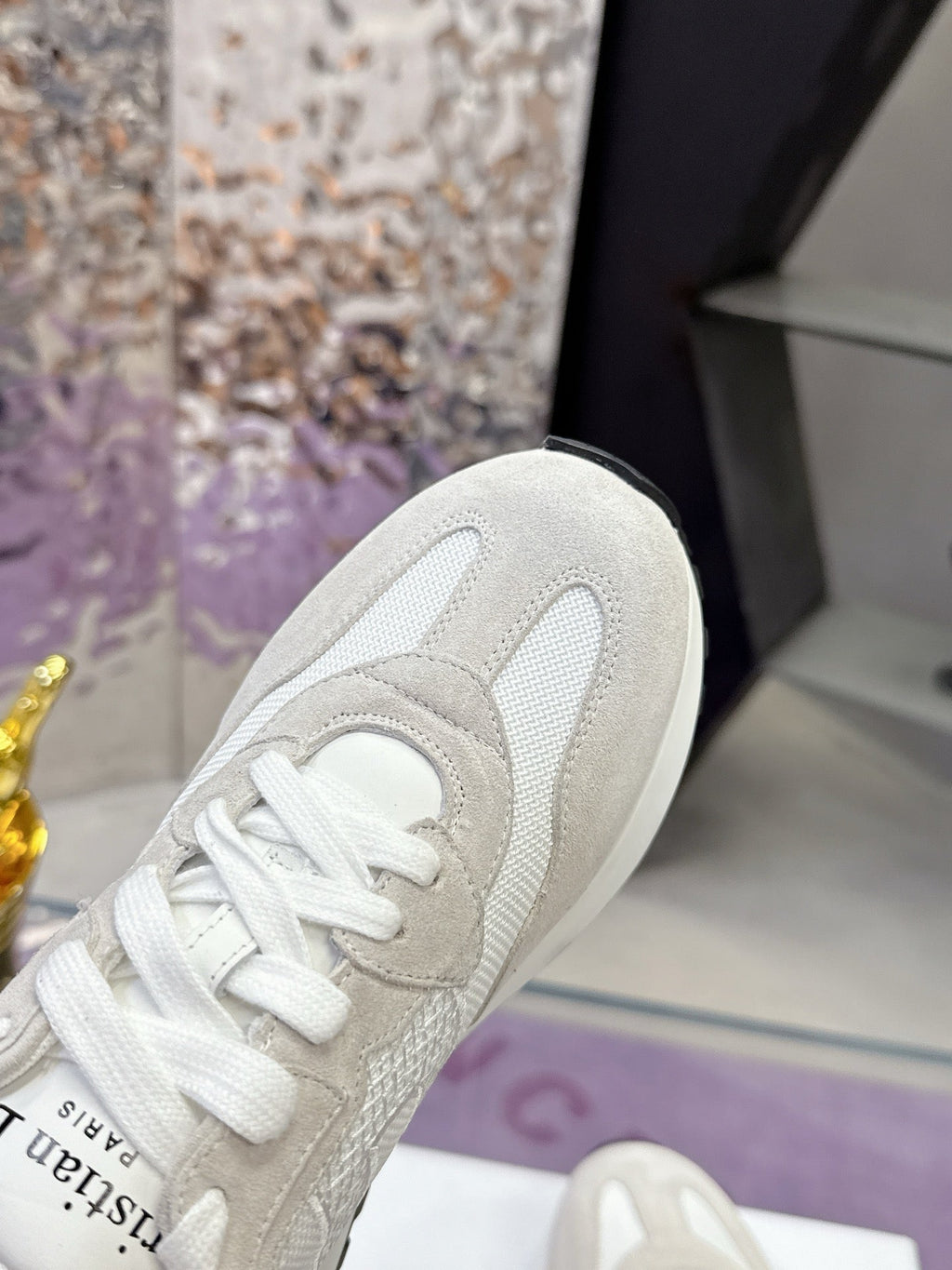 CD C'est Dior Sneaker White Mesh Suede Calfskin 546580