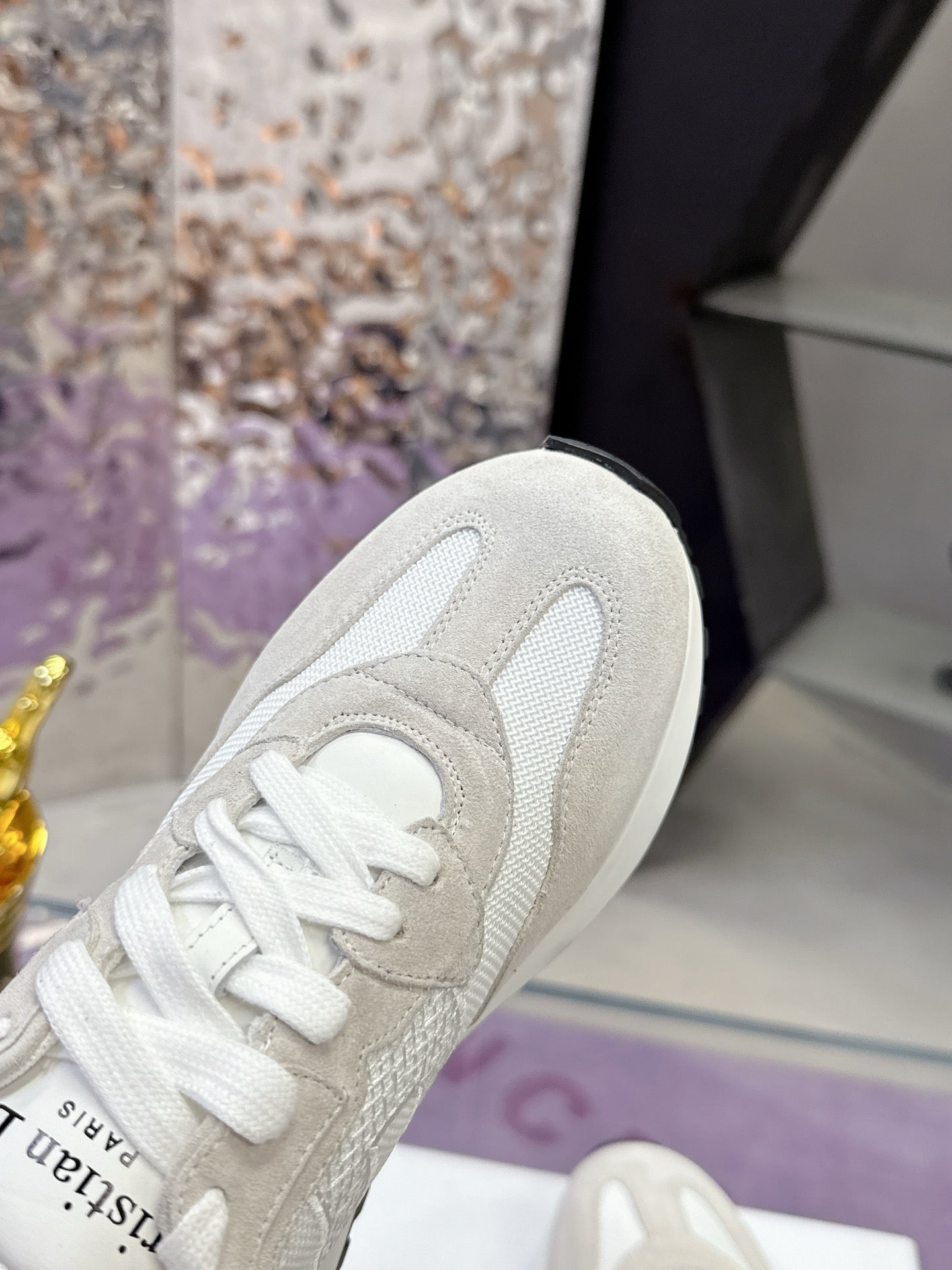 CD C'est Dior Sneaker White Mesh Suede Calfskin 546580