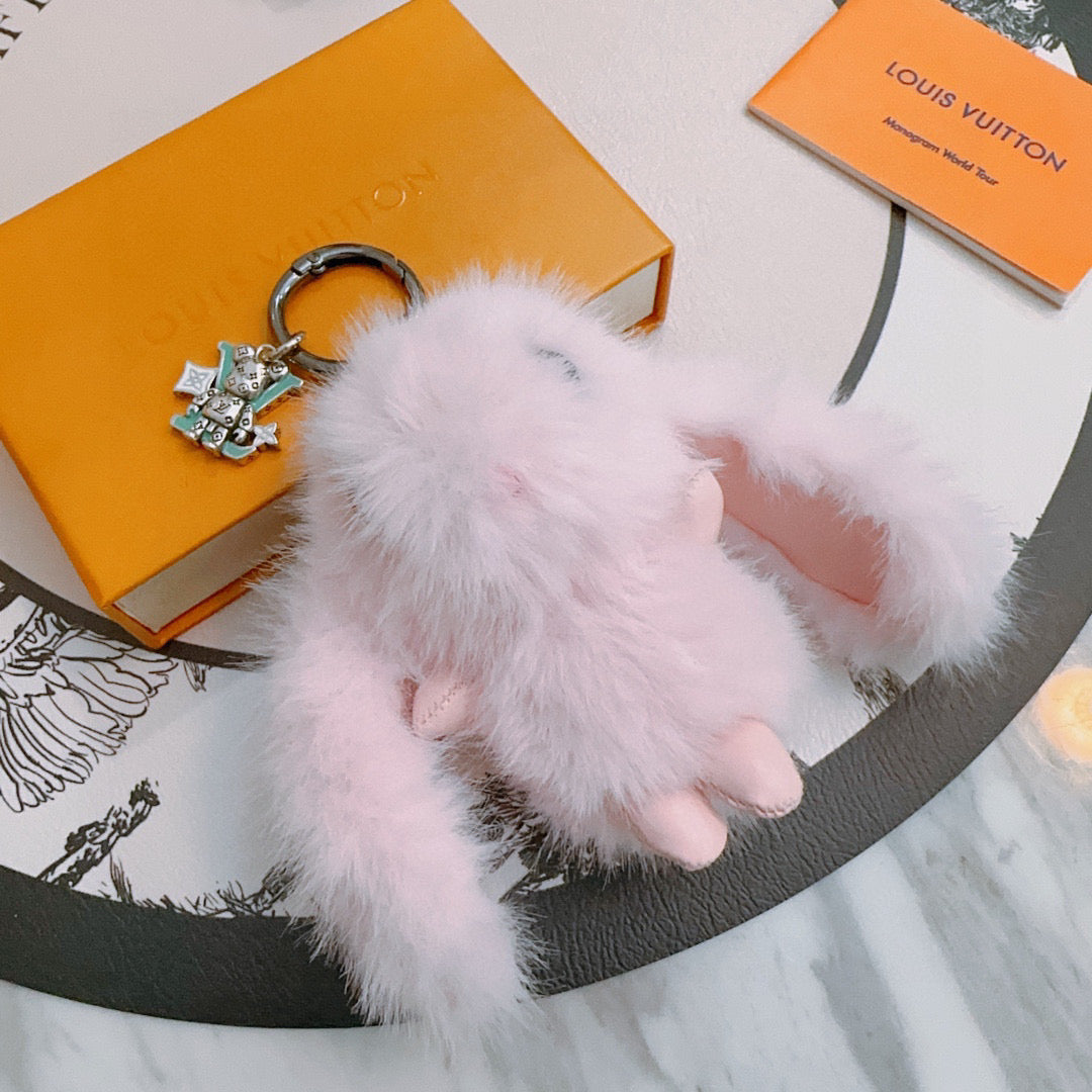 LV Rabbit Keychain Charm