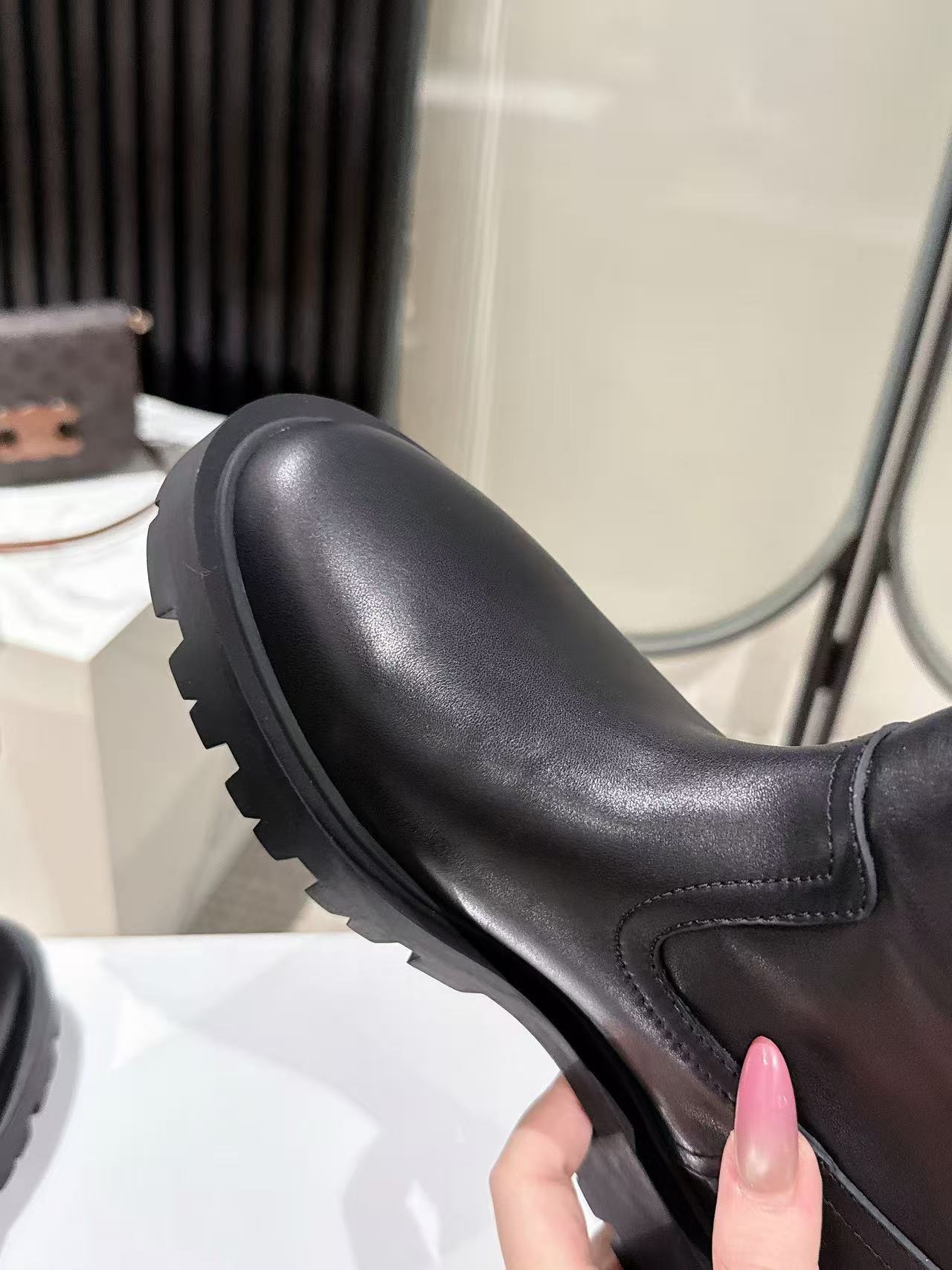 Celine Margaret High Boot Black Calfskin