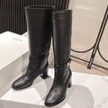 Celine Garance Triomphe High Boot 60mm Black Calfskin