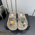 CC Double C Furry Slippers Taupe Fur 554700