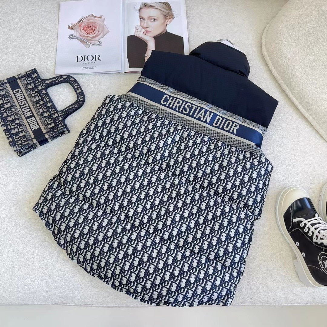 CD 25 Sleeveless Vest Blue Black Down Polyester 319279