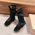 Miumiu 25 Boot Black Suede Calfskin 553694