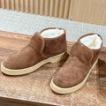 Miumiu 25 Slip-on Boot Brown Mix White Suede Wool 553705