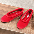 Alaia 2025 Ballet Flat Red Velvet 553857