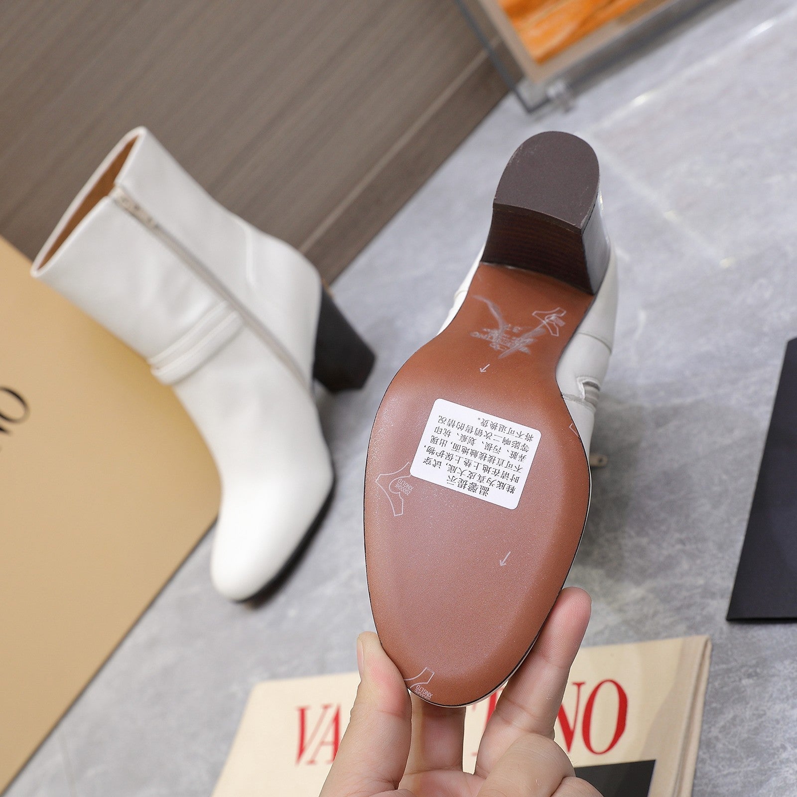 Valentino 2025 Heeled Boot White Cowhide 547596