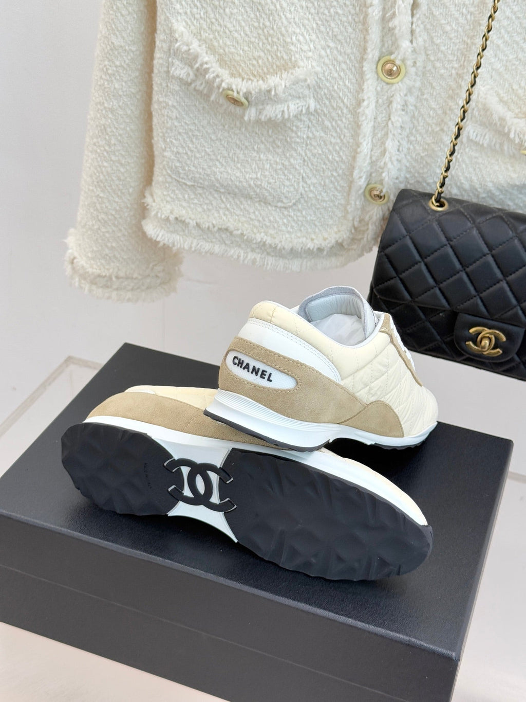 Cruise 2025/26 Trainers Cream Olive Brown Suede Fabric