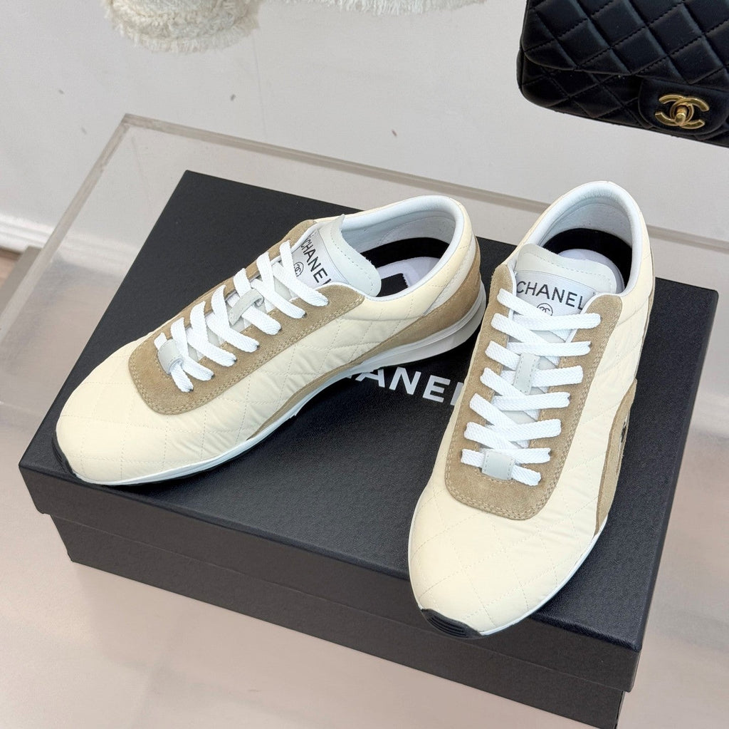 Cruise 2025/26 Trainers Cream Olive Brown Suede Fabric