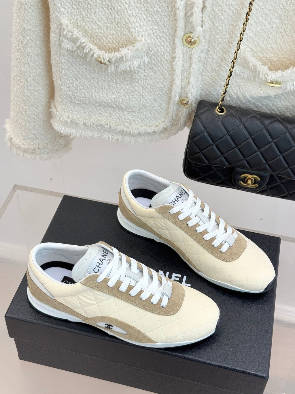Cruise 2025/26 Trainers Cream Olive Brown Suede Fabric