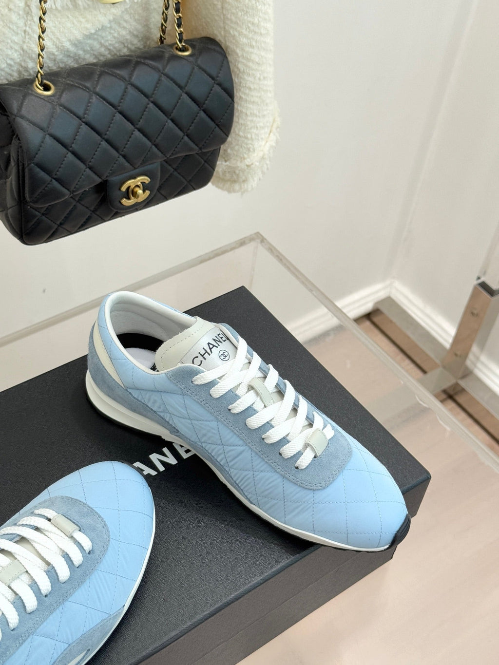 Cruise 2025/26 Trainers Powder Blue Suede Calfskin Fabric