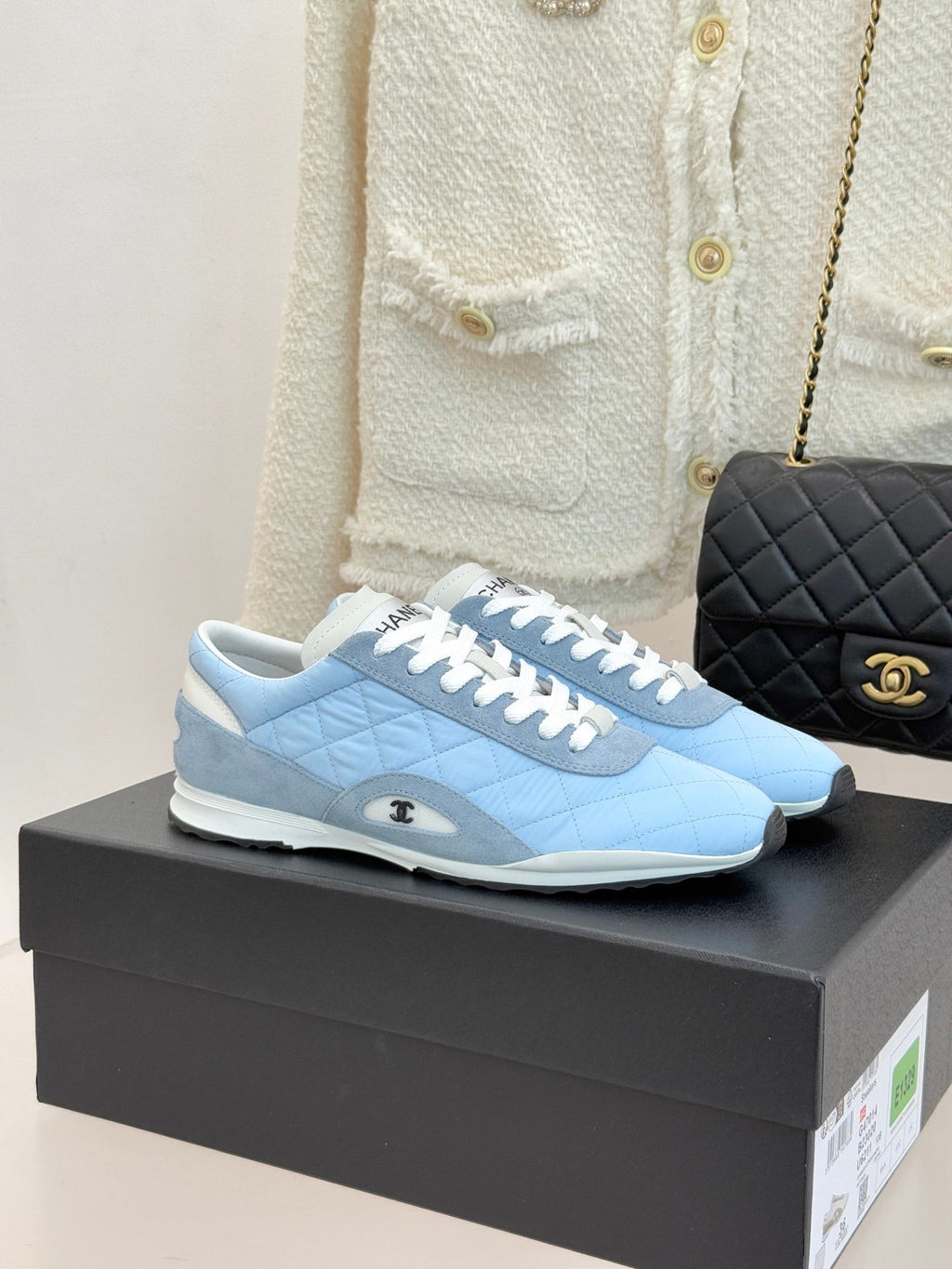 Cruise 2025/26 Trainers Powder Blue Suede Calfskin Fabric