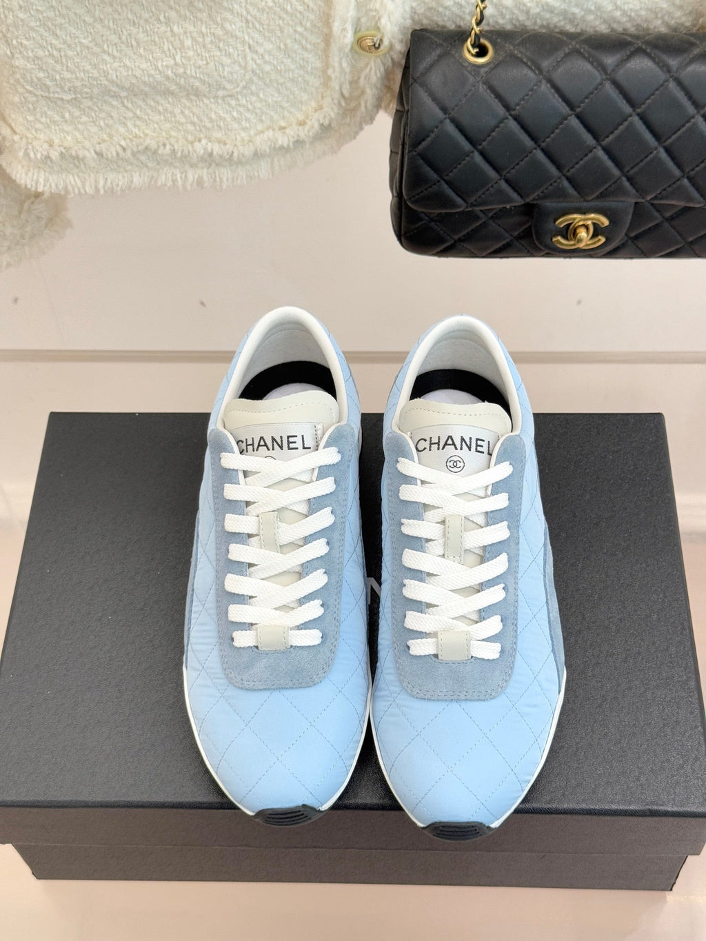 Cruise 2025/26 Trainers Powder Blue Suede Calfskin Fabric
