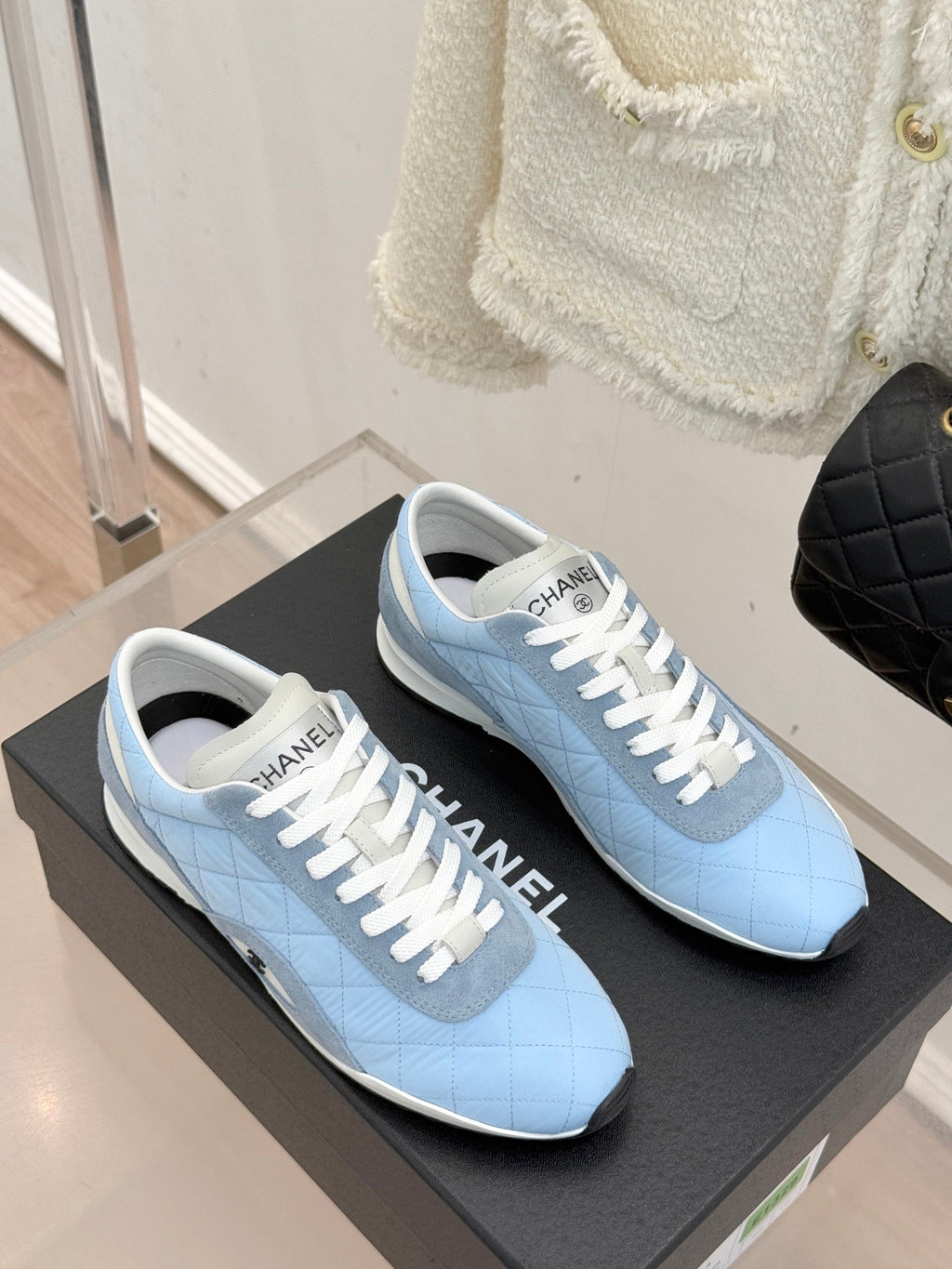 Cruise 2025/26 Trainers Powder Blue Suede Calfskin Fabric