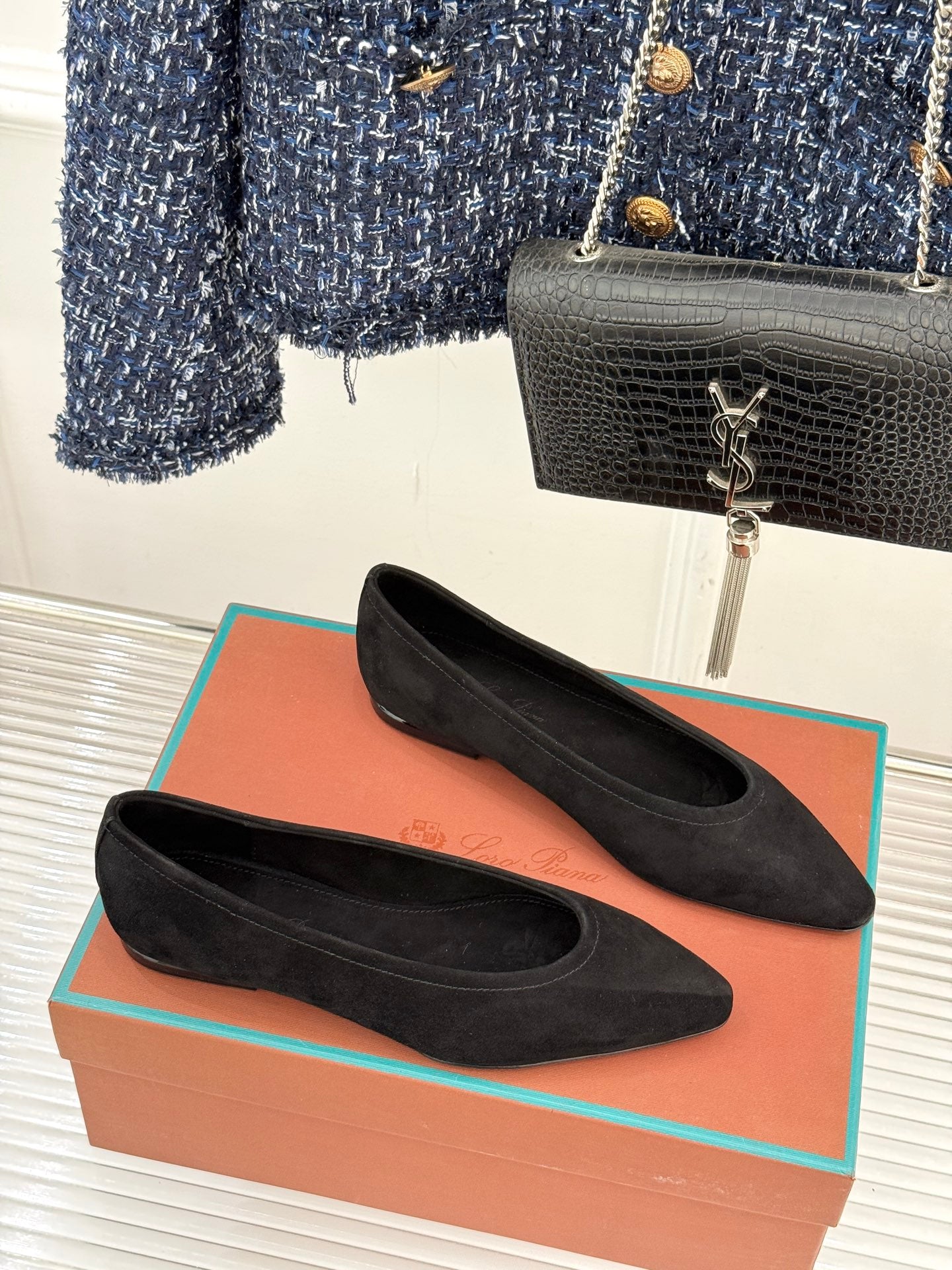 LP Primula Ballet Flat Black Suede 570689