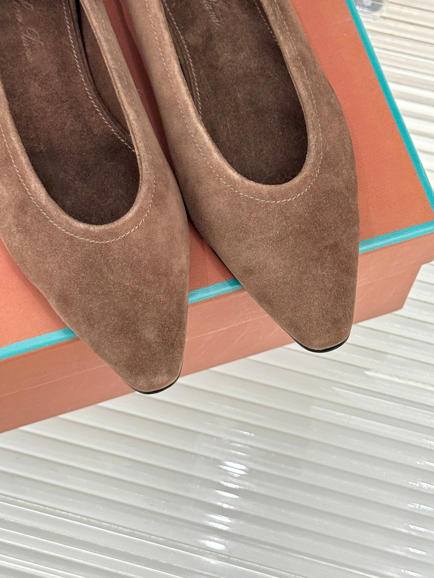 LP Primula Ballet Flat Coffee Brown Suede 570690