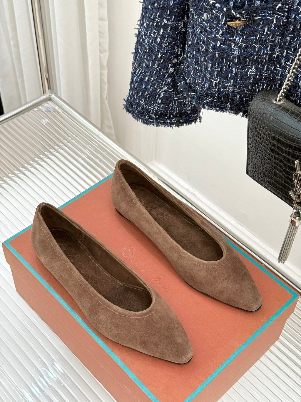 LP Primula Ballet Flat Coffee Brown Suede 570690