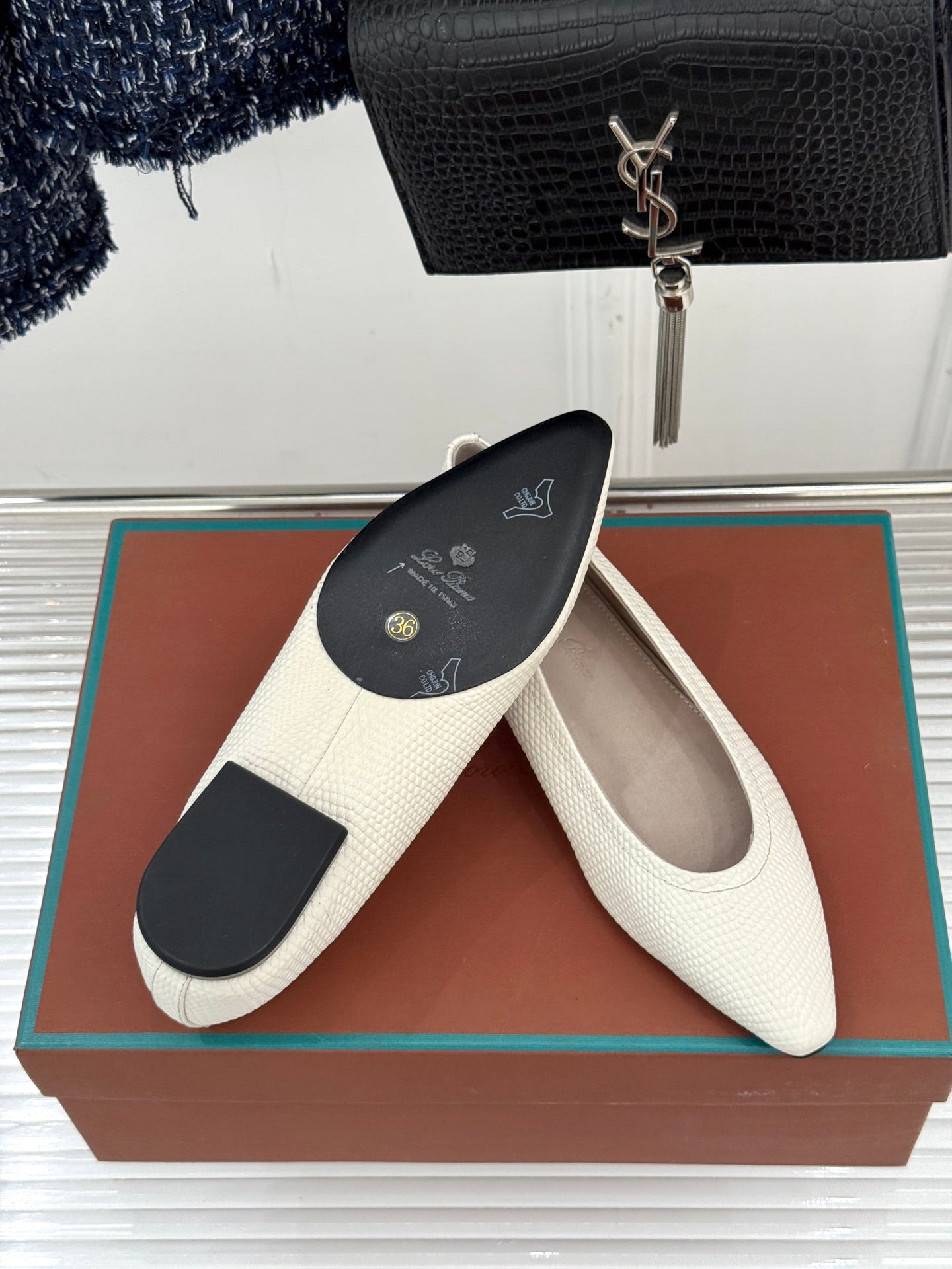 LP Primula Ballet Flat White Leather 570693