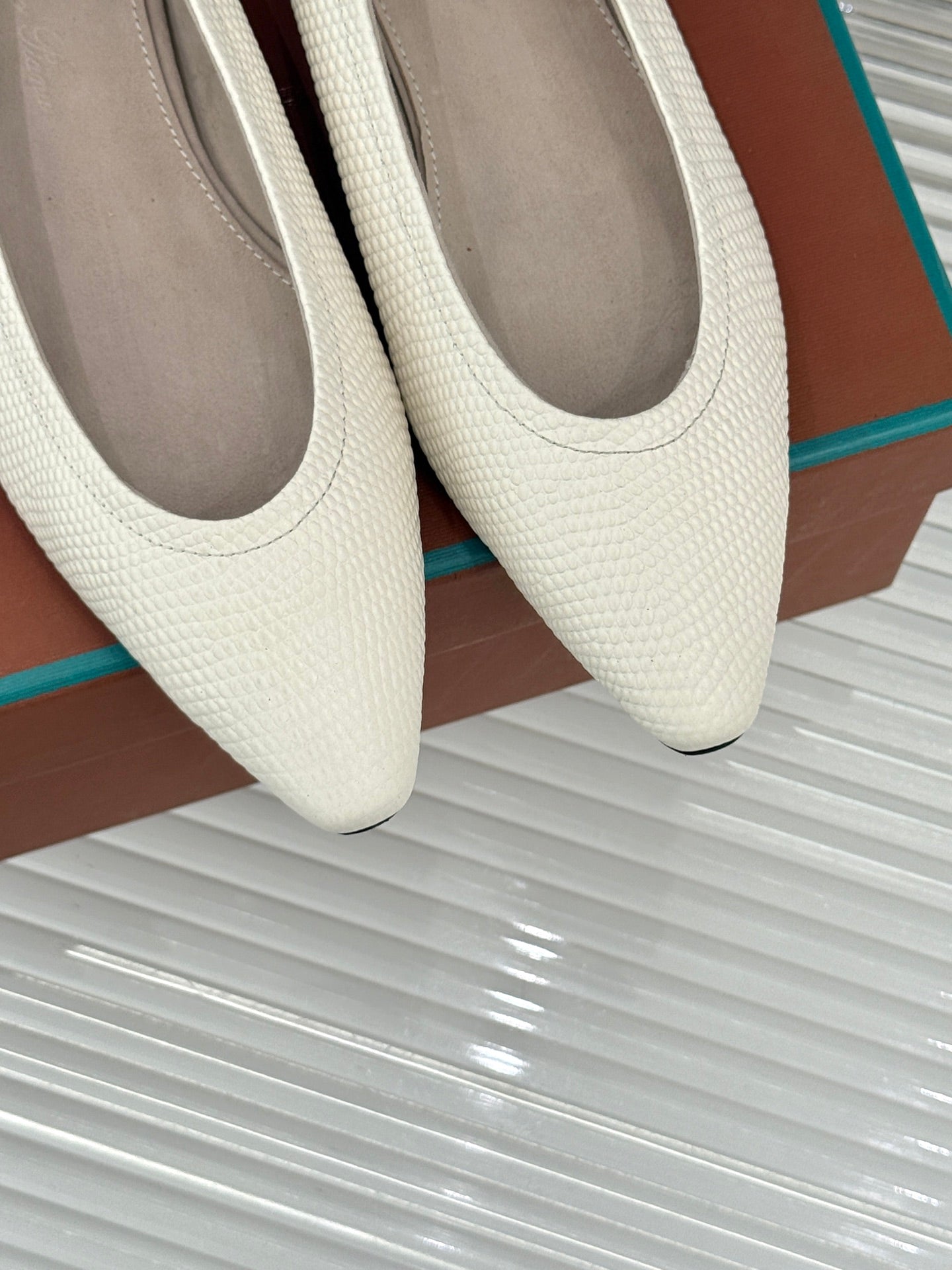 LP Primula Ballet Flat White Leather 570693