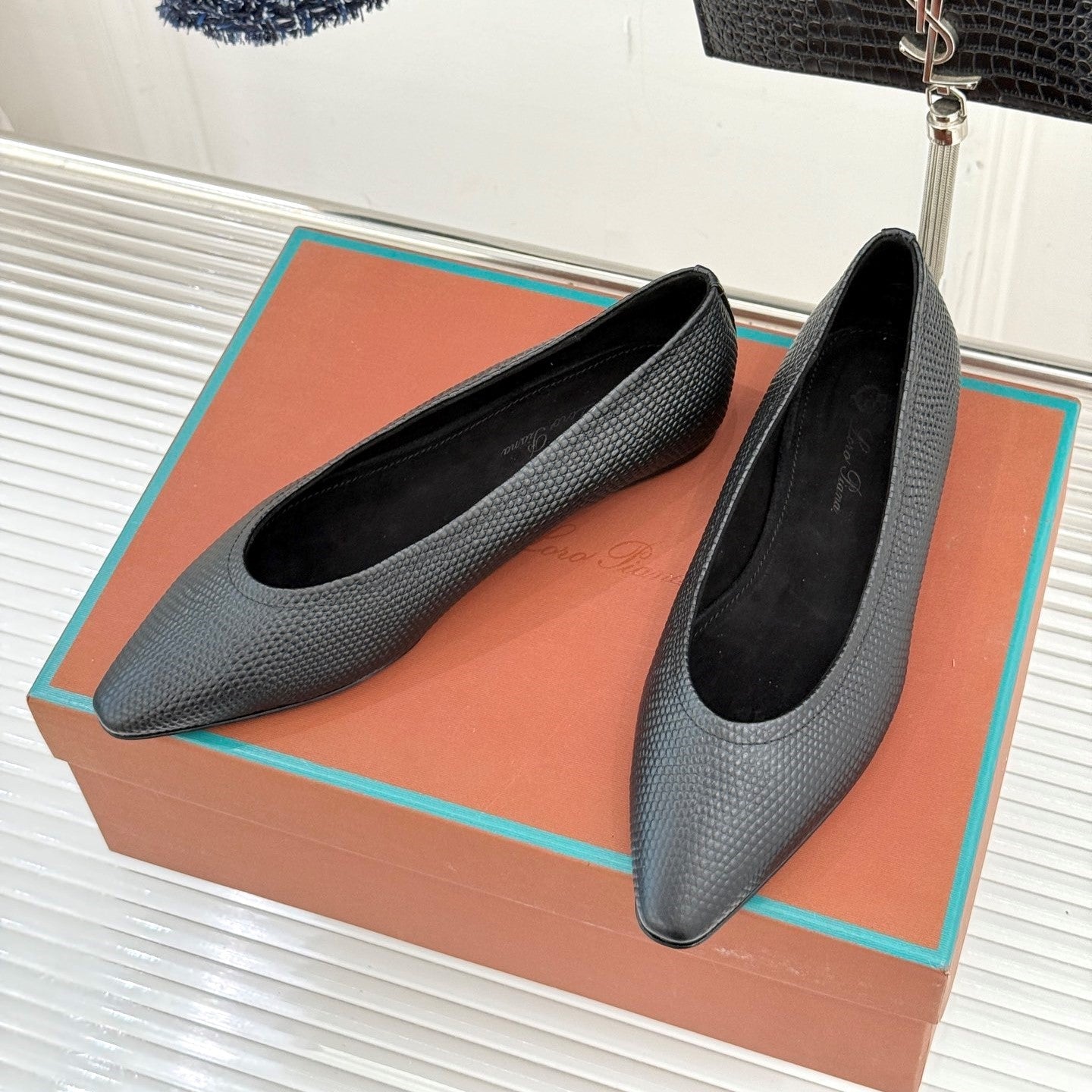 LP Primula Ballet Flat Black Leather 570694