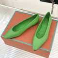 LP Primula Ballet Flat Green Leather 570696
