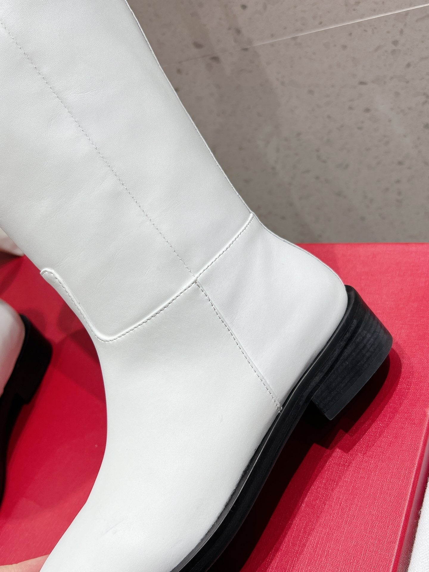 Valentino 2025 Garavani VLogo Boot White Calfskin 554160