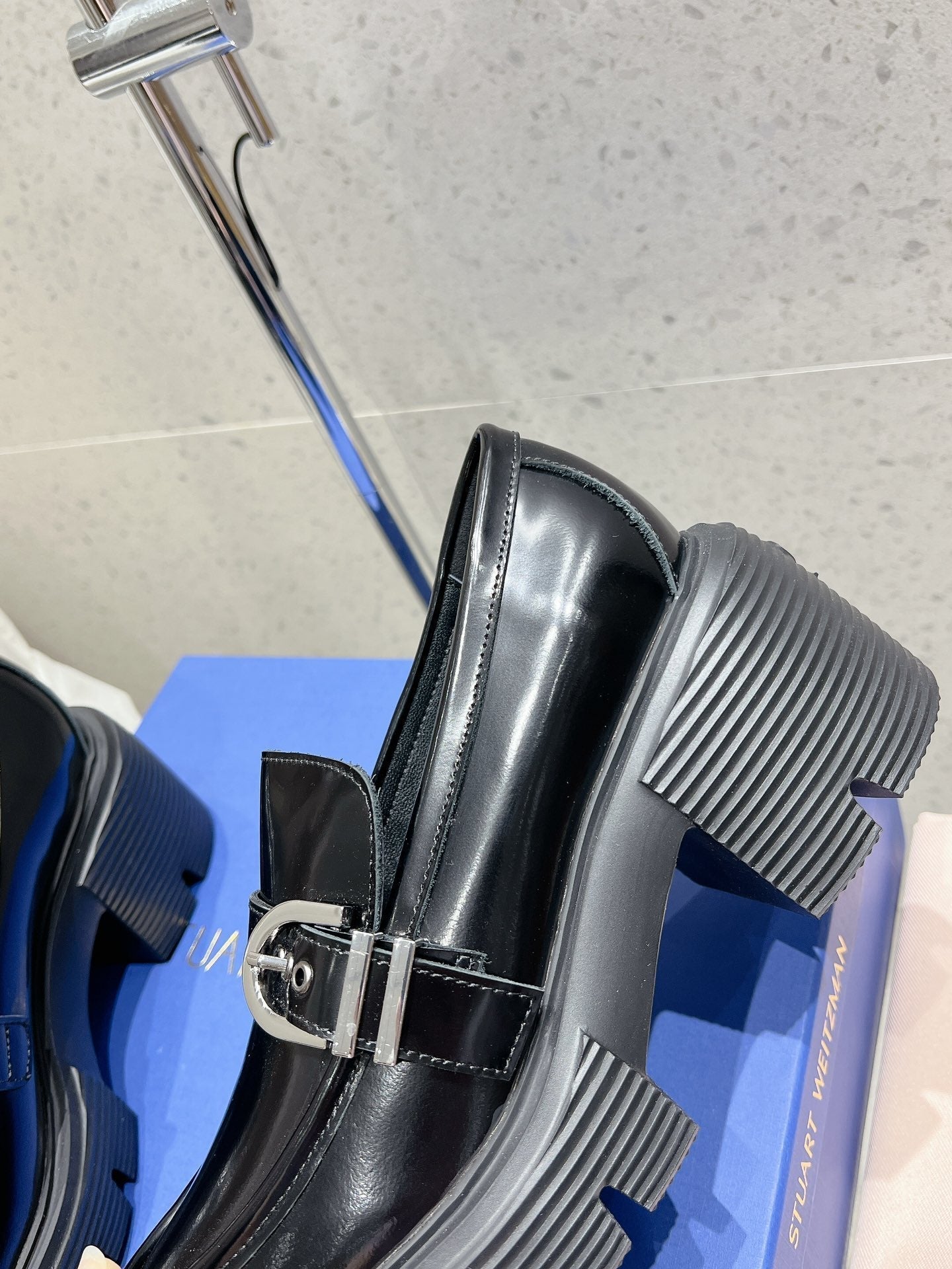 SW Soho Loafers With Buckle Black Patent Leather 554366