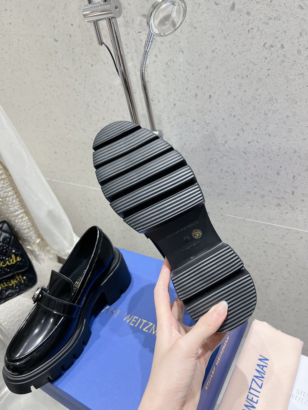 SW Soho Loafers With Buckle Black Patent Leather 554366