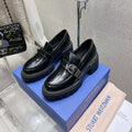 SW Soho Loafers With Buckle Black Patent Leather 554366