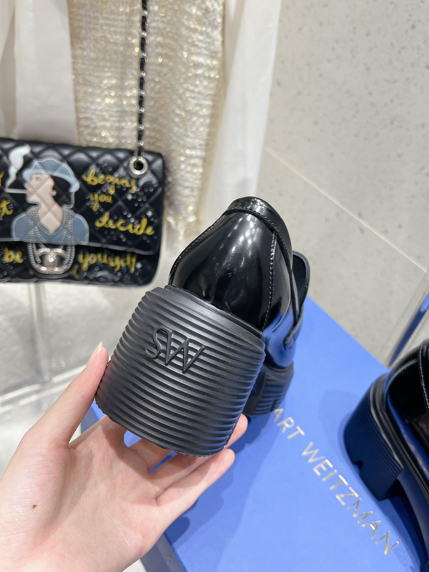 SW Soho Loafers With Buckle Black Patent Leather 554366