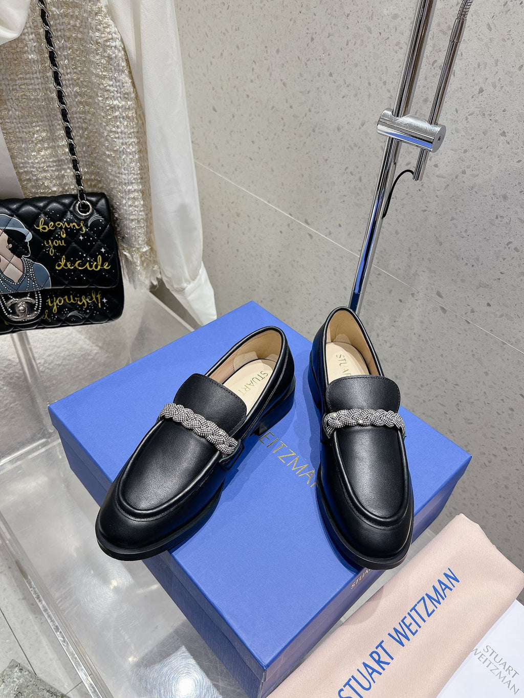 SW Palmer Highshine Loafer With Crystal Black Leather 554369