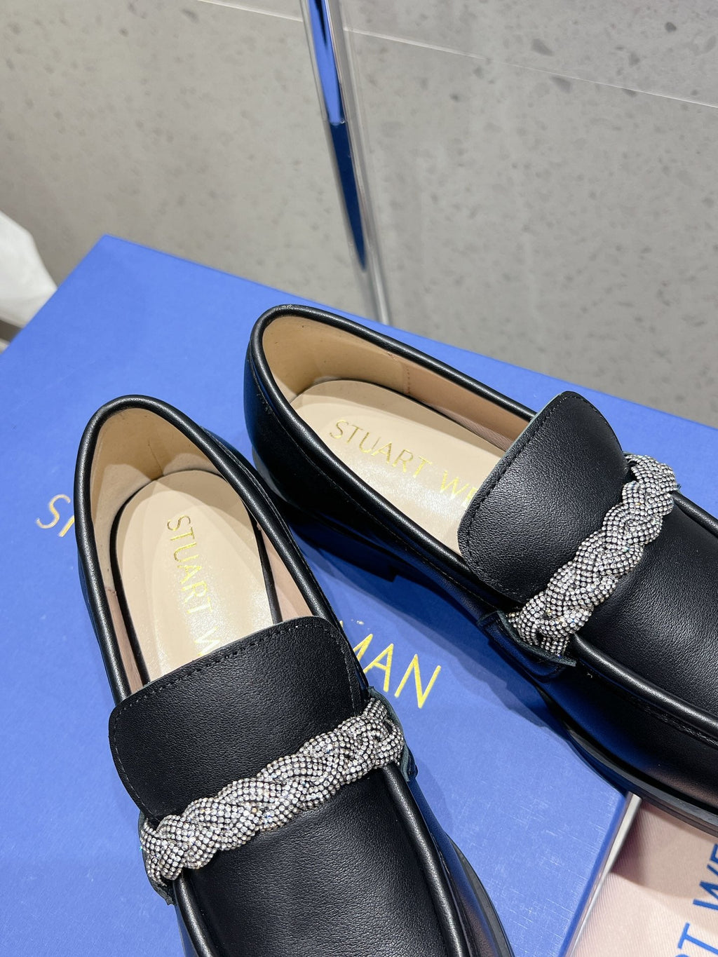 SW Palmer Highshine Loafer With Crystal Black Leather 554369