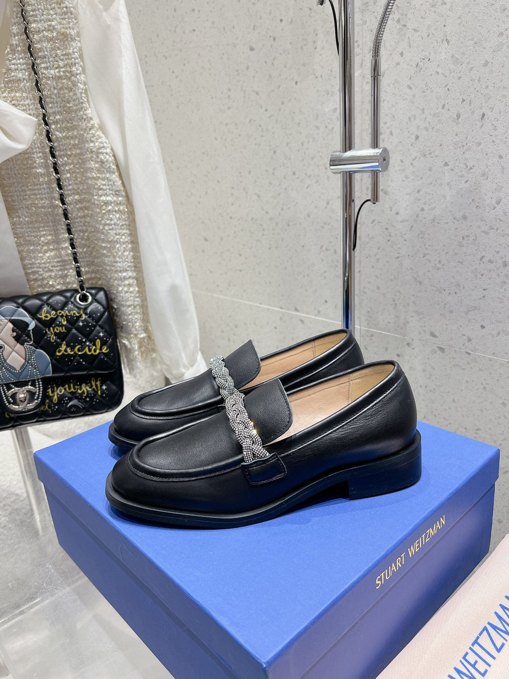 SW Palmer Highshine Loafer With Crystal Black Leather 554369